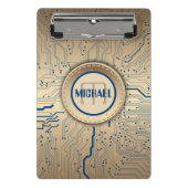 Leiterplatte-Elektronik-Kupfer-Monogramm Mini Klemmbrett (Vorderseite)