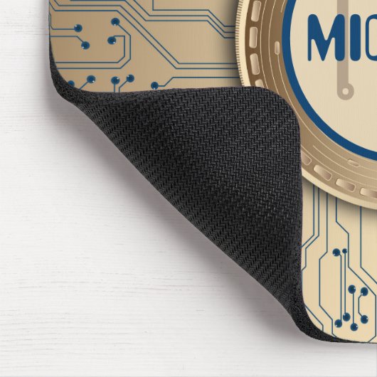 Leiterplatte-Elektronik-Kupfer-Monogramm Mousepad (Ecke)