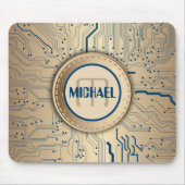 Leiterplatte-Elektronik-Kupfer-Monogramm Mousepad (Vorne)