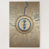 Leiterplatte-Elektronik-Kupfer-Monogramm Puzzle (Vertikal)