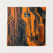 Leiterplatte. Elektronische Computerhardware-Techn Wandteppich (Vorderseite (Horizontal))