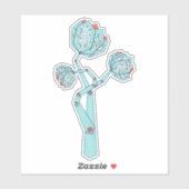 Leiterplatte-mechanisches Blumengeek-Mädchen Aufkleber (Blatt)