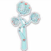 Leiterplatte-mechanisches Blumengeek-Mädchen Aufkleber (Vorderseite)