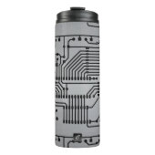 Leiterplatte-metallische mit Monogramm Trommel Thermosbecher (Vorderseite)