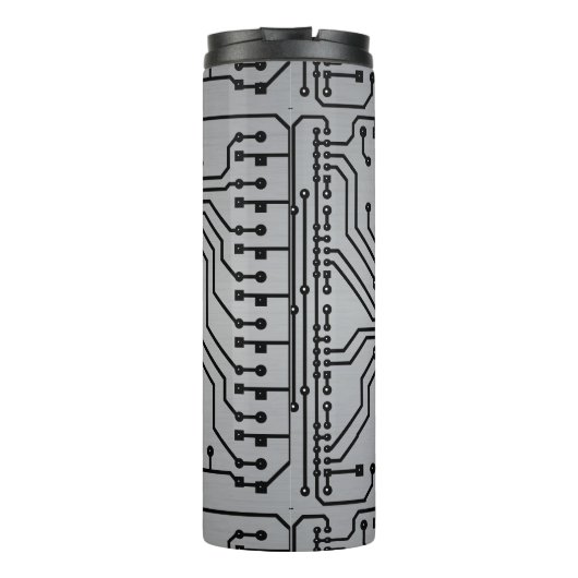 Leiterplatte-metallische mit Monogramm Trommel Thermosbecher (Rückseite)