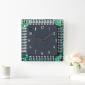 Leiterplatte Quadratische Wanduhr (Zuhause)