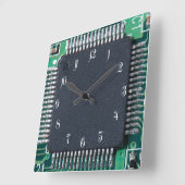 Leiterplatte Quadratische Wanduhr (Winkel)