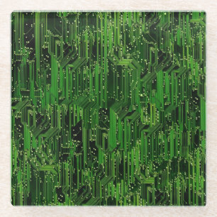 Leiterplattehintergrund Glasuntersetzer