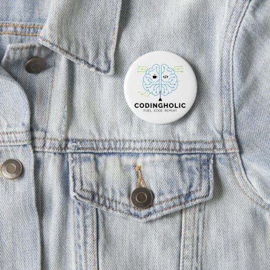 Leiterplatten-Gehirn-Coder-Pin-Geek-Tech-Nerd Button (Beispiel)