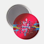 Leiterplatten-Leiterbahnen Kontrolle-Zentrum Magnet (Vorderseite/Rückseite)