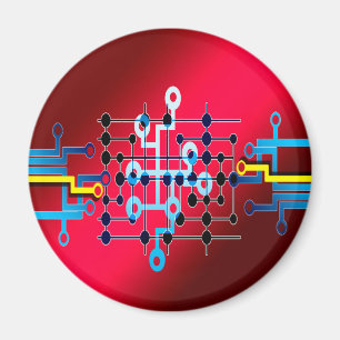 Leiterplatten-Leiterbahnen Kontrolle-Zentrum Magnet