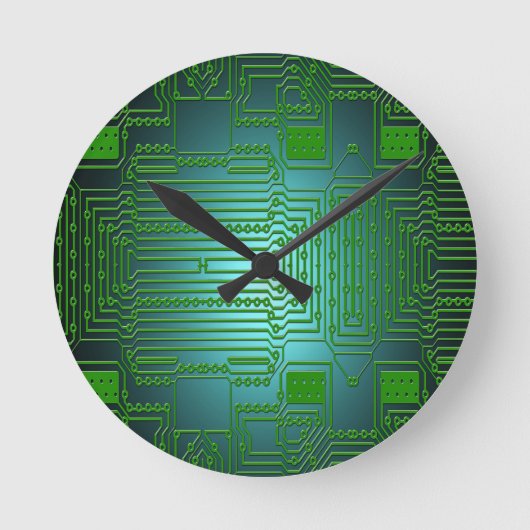 Leiterplatten Runde Wanduhr (Vorderseite)