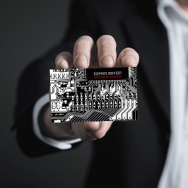 Leiterplatten-Technik für Schwarzweiß Visitenkarte