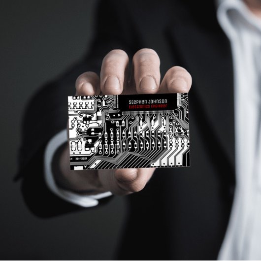 Leiterplatten-Technik für Schwarzweiß Visitenkarte
