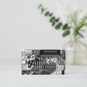 Leiterplatten-Technik für Schwarzweiß Visitenkarte (Stehend Vorderseite)