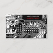 Leiterplatten-Technik für Schwarzweiß Visitenkarte (Vorderseite)