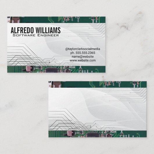 Leiterplatten-Technik | Software-Programmierer Visitenkarte (Vorne/Hinten)