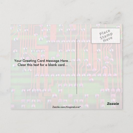 Leiterplattenentwurf Postkarte (Rückseite)