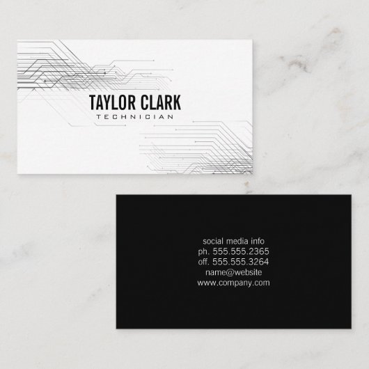 Leiterplattenkomponente Visitenkarte (Vorne/Hinten)