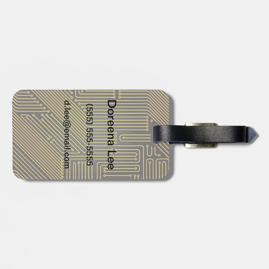 Leiterplattenmuster Gepäckanhänger (Rückseite horizontal)