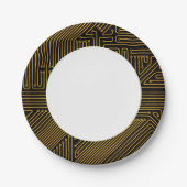 Leiterplattenmuster Pappteller (Vorderseite)