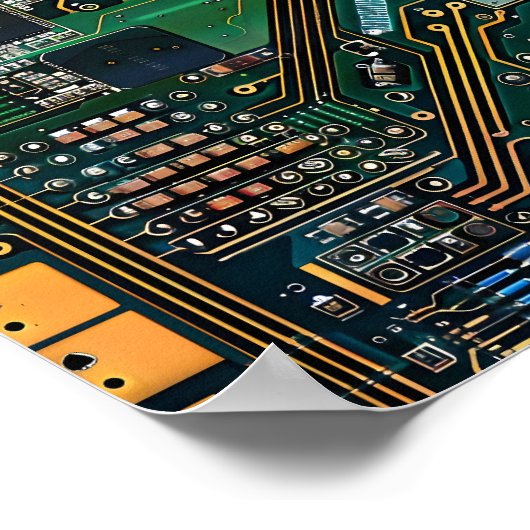 Leiterplattenmuster Poster (Ecke)