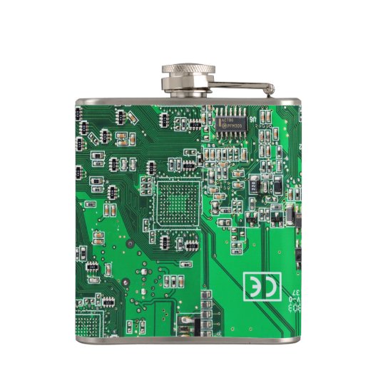 Leiterplattenplatine Flachmann (Rückseite)