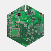 Leiterplattenplatine Ornament Aus Glas (Rückseite)