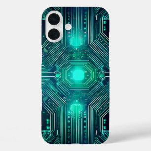 Leiterplattentechnologie-Inspirierter Stil iPhone 16 Plus Hülle