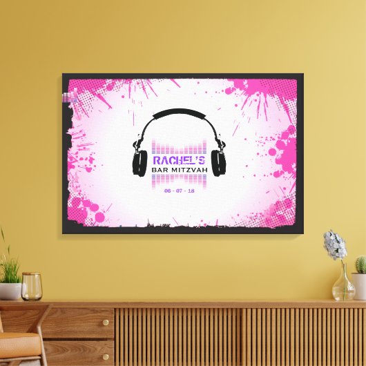 LEITFADEN Bat Bar Mitzvah Sign-In Board Leinwanddruck (Insitu (Wohnzimmer))