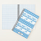 Leitfaden Dog Tale Labrador Muster - Blau - Klein Notizblock (Innen)