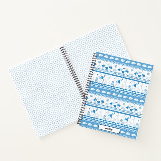 Leitfaden Dog Tale Labrador Muster - Blau - Notizblock (Innenseite)