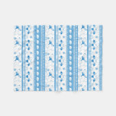 Leitfaden Dog Tale Labradors Muster - Blau - Fleecedecke (Vorderseite (Horizontal))