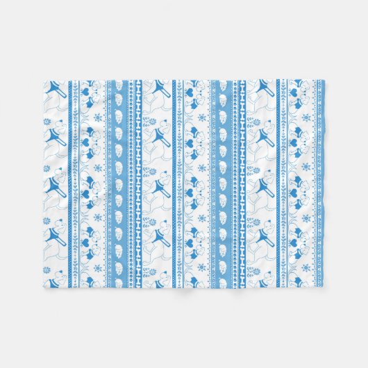 Leitfaden Dog Tale Labradors Muster - Blau - Fleecedecke (Vorderseite (Horizontal))