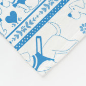 Leitfaden Dog Tale Labradors Muster - Blau - Fleecedecke (Ecke)