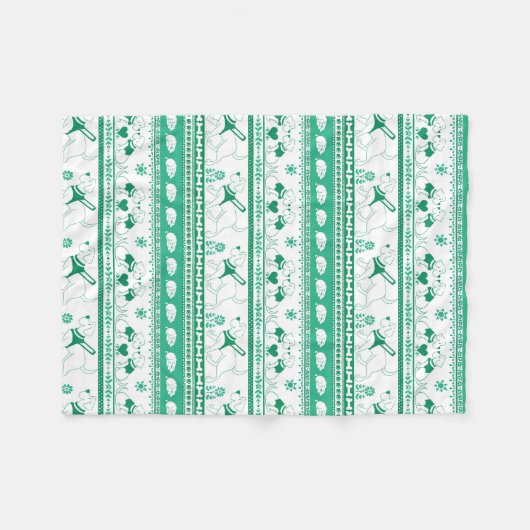 Leitfaden Dog Tale Labradors Muster - Grün - Fleecedecke (Vorderseite (Horizontal))