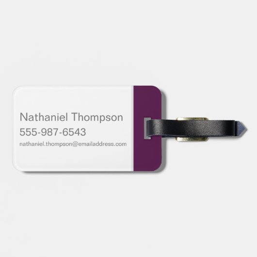 Leitfaden für den Schutz Gepäckanhänger (Rückseite horizontal)