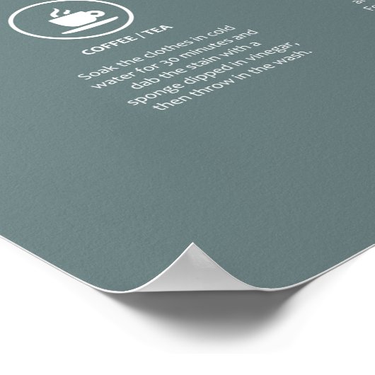 Leitfaden für Markensymbole im Wäschesaal mit Halt Poster (Ecke)