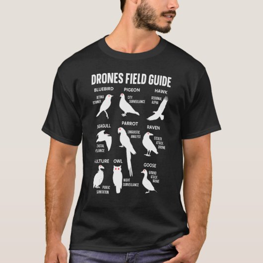 Leitfaden für Vogeldrohne in Nordamerika T-Shirt (Vorderseite)