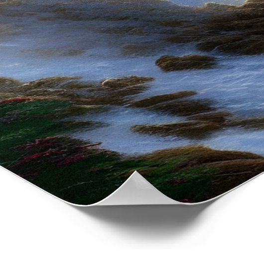 Leitfaden Light Cliff Lighthouse Digital Art Poste Poster (Ecke)