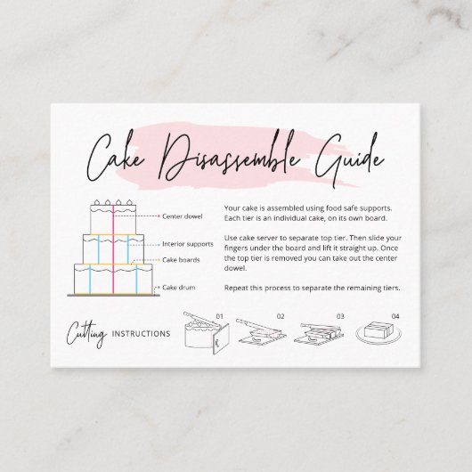 Leitfaden zur Herstellung von Cake Disassemblierun Visitenkarte (Vorderseite)