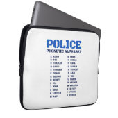Leitfaden zur Polizei Phonetische Alphabet A bis Z Laptopschutzhülle (Vorne Rechts)