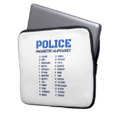 Leitfaden zur Polizei Phonetische Alphabet A bis Z Laptopschutzhülle (Vorderseite Links)