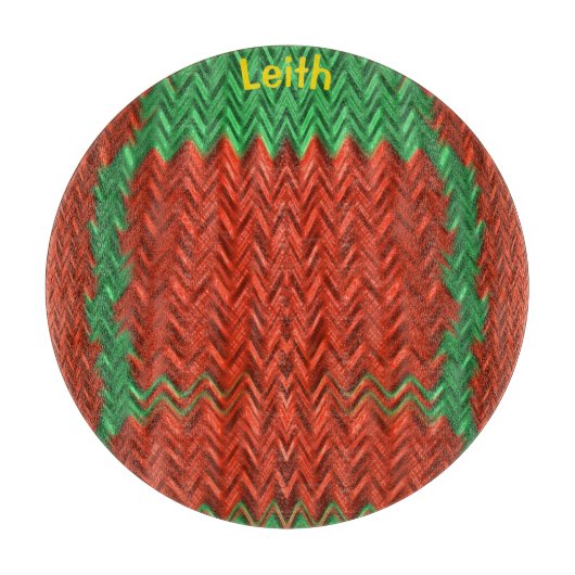 LEITH ~ CHRISTMAS Original-Fraktal Design Schneidebrett (Vorderseite)