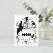 Leith Familienwappen Postkarte (Stehend Vorderseite)