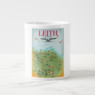 Leith Schottland Vintage-Stilkarte Jumbo-Tasse