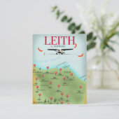 Leith Scotland Vintage Style-Landkarte (Stehend Vorderseite)
