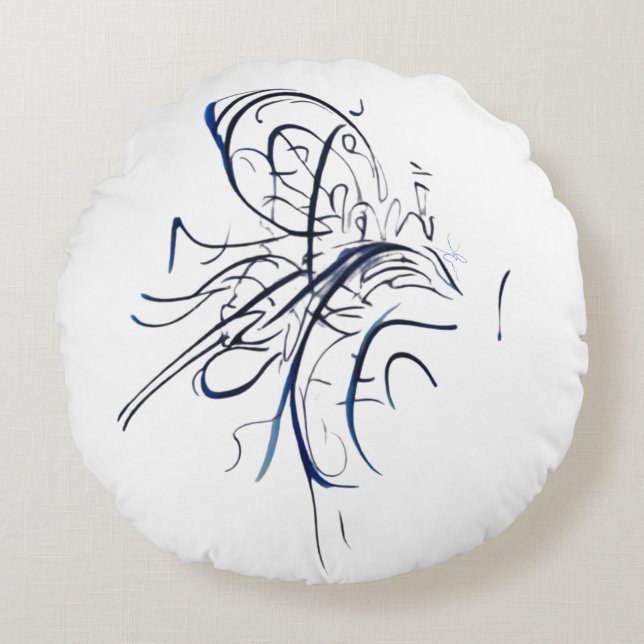 Leitlinien Rundes Kissen (Vorderseite)