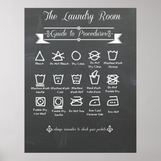 Leitplakat "Wäscherei" Poster (Vorne)