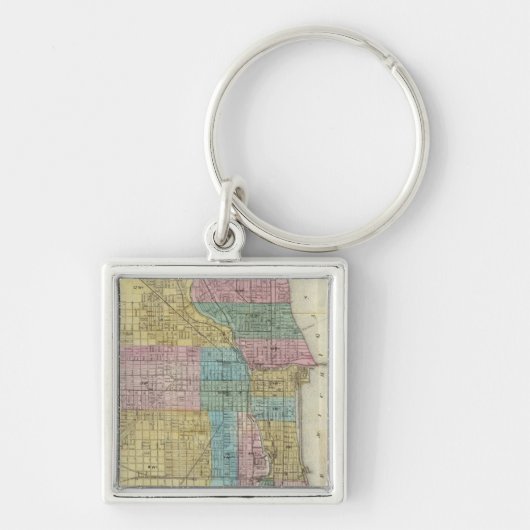 Leitplan von Chicago Schlüsselanhänger (Vorne)